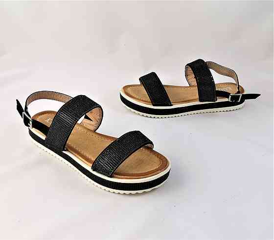 .Женские Сандалии Босоножки Черные Летние (размеры: 39) - 21 Днепр