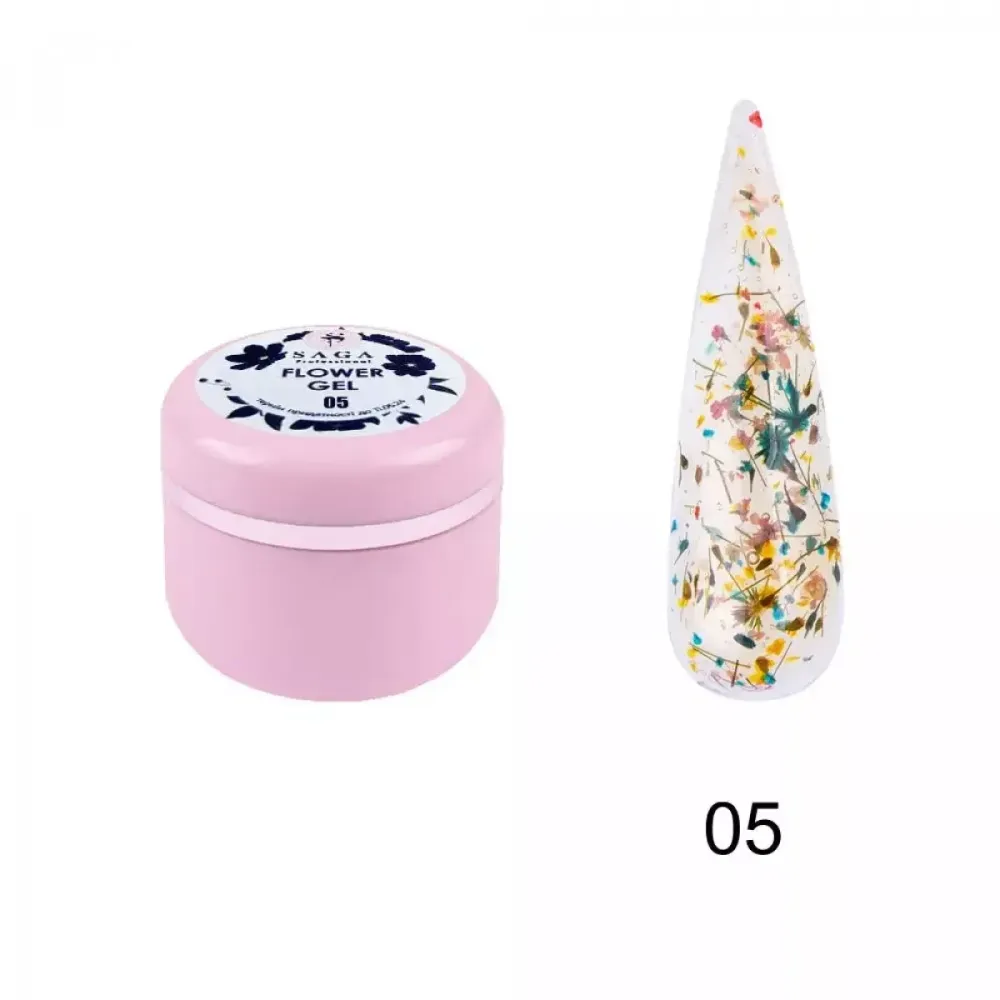 Гель з сухоцвітом Saga Professional Flower Fairy Gel № 05, 5 г Київ - фото 1