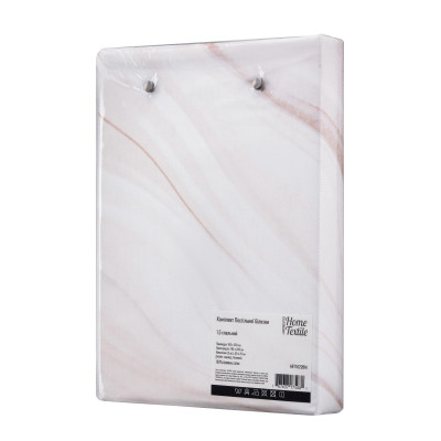 Постельное белье Ardesto Gloria сатин мрамор, бежевый полуторный евро 160х220 (ART1622BM) Винница - изображение 4