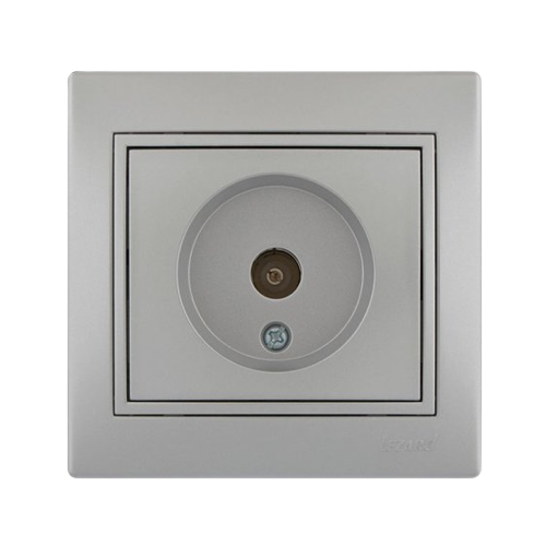 MIRA сірий металік Розетка внутрішня TV крайова зі вставкою Лезард Житомир