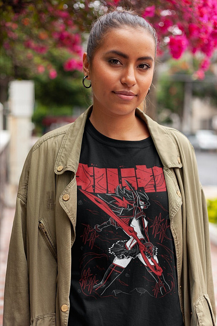 Футболка для хлопчика з аніме принтом Кілл Ла Кілл Рйуко оверсайз (зріст від 165 до 180) Чорний AnimeJ0113m Дніпро - фото 2