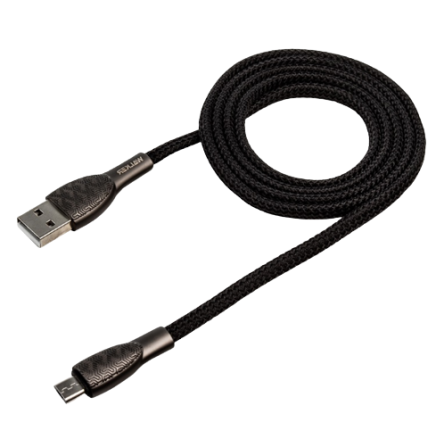 Кабель USB MicroUSB WALKER C910 3,1А 1м чорний Житомир - изображение 1