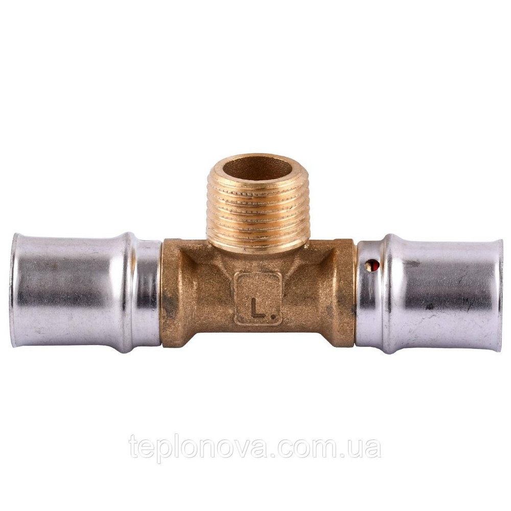 Тройник с наружной резьбой пресс APE AP 133 20х1/2″х20 ITALY Черновцы - изображение 1