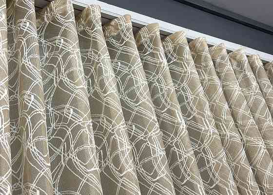 Тюль VR-Textil 1978т Жакард Бежевий з молочним 400х270 см (42-1008) Київ