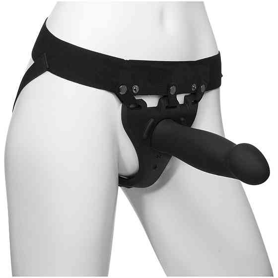 Страпон унісекс Doc Johnson Body Extensions – Be Risque, вібрація, пульт керування, порожня насадка Sex Aura Київ