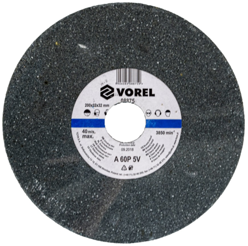 Круг для точила VOREL : 200/32/30(дрібнозернистий) [10] Одеса - фото 2