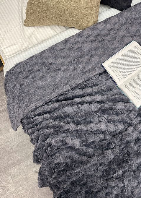 Плед-покривало 210х210 см (+-5см) Соти Сірий (87-205) Київ - фото 6