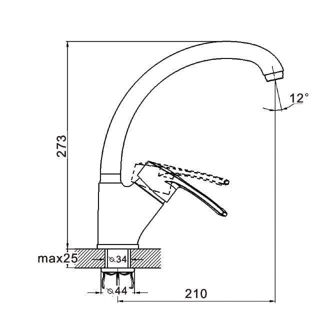Смеситель для кухни ZERIX YUB-А181, с нерж. стали Харьков - изображение 2