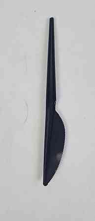 Ніж столовий одноразовий пластиковий 3,2 г VIP Чорний (100 шт.) (100 шт.) Харків