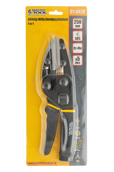 MASTERTOOL Ножиці мультифункціональні MASTERTOOL 4-в-1 ножиці/секатор/кабелеріз/ніж 250 мм 01-0 Коломия - фото 4