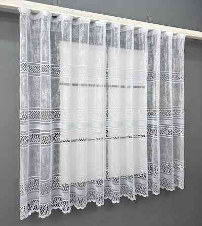 Короткий тюль VR-Textil 1952т Жаккард Белый 300х145 см (42-0897) Киев