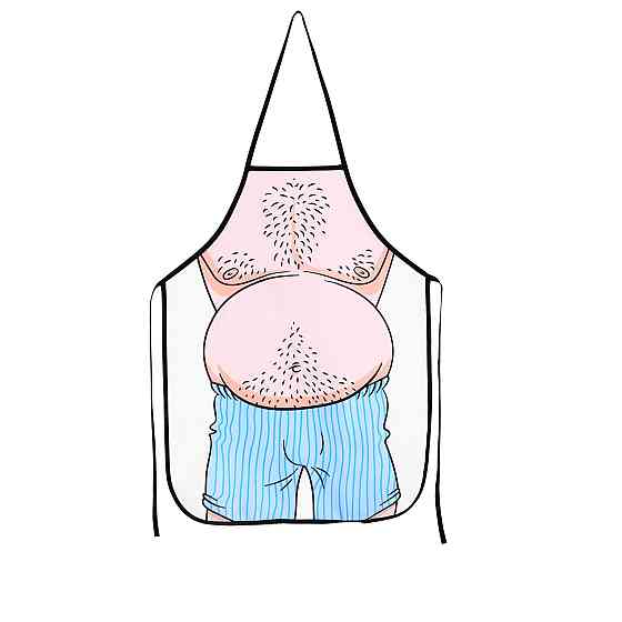 Фартух з приколом для чоловіків на кухню 72 на 53 см різнобарвний Київ