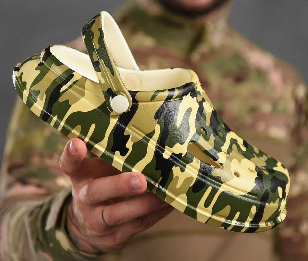 Кроксы мужские мультикам камуфляжные олива хаки сабо 44/45 - 27,5 см Одесса - изображение 1
