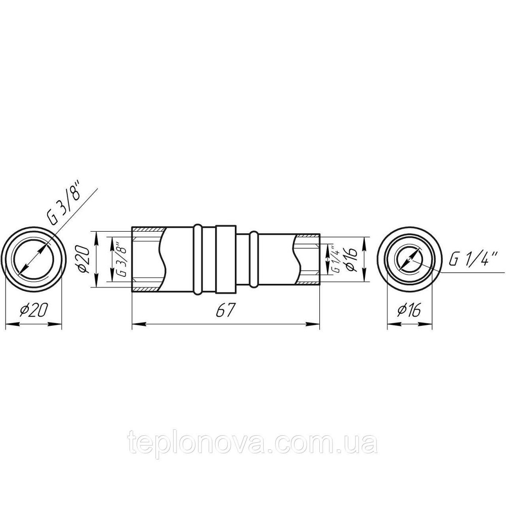 Муфта промежуточная пресс APE AP 103 20х16 ITALY Черновцы - изображение 3