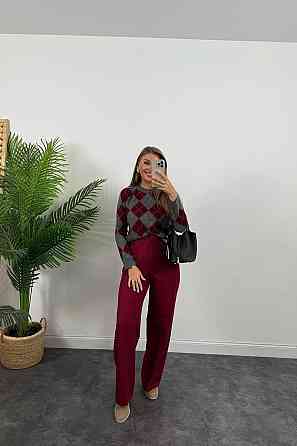 Жіночий оверсайз светр в геометричний принт машинна вʼязка Одеса