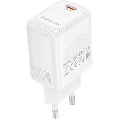 Зарядное устройство BOROFONE BN26 Fuente USB-C PD20W White (6941991120237) Винница