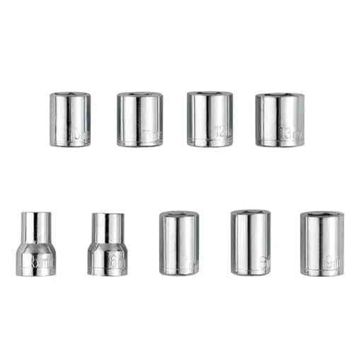 Ключ кутовий торцевий L-подібний 1/4 з 10 бітами та 9 торцевими головками, набір інструментів, металевий Київ