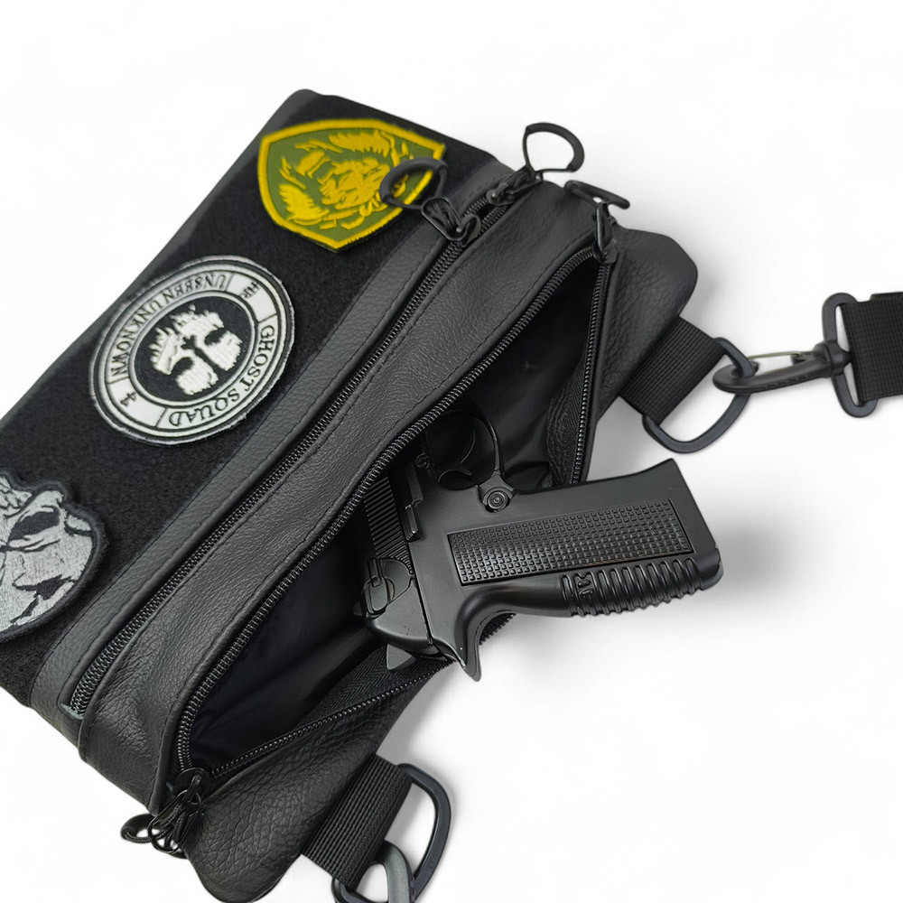 Тактична сумка з шевроном, Рюкзак через плече військова барсетка, Чоловічі сумки через плече KD-78 Львів - фото 10