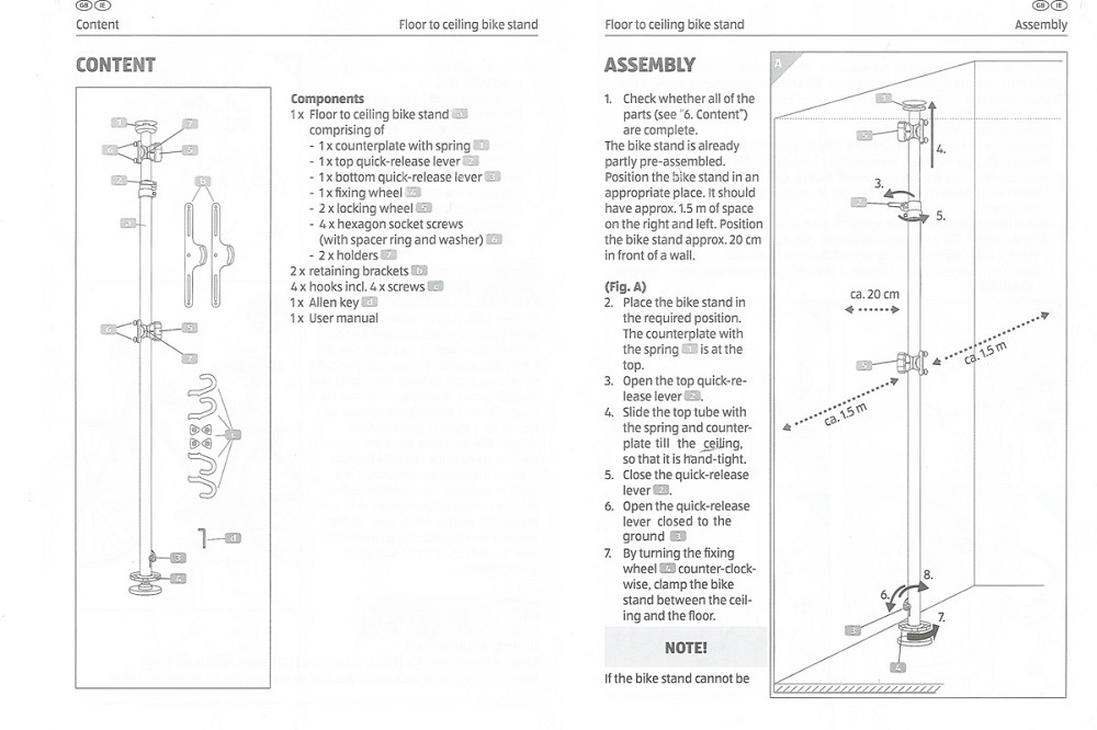 Підставка під 2 велосипеди телескопічна 1,8-3м, регульований кут нахилу велосипеда, алюмінієва, сіра HS-051 Киев - изображение 7