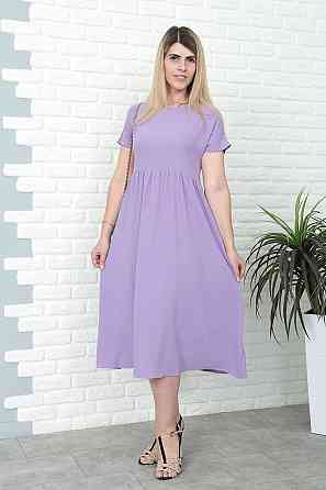 Літня сукня міді вільного крою "Ordinary" оптом | Батал Лавандовий, 50-52 Київ