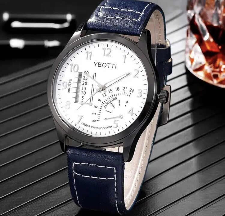 Подарочный набор для мужчин: наручные часы с 4 ориг. браслетами- диам 4см, длин 24см, шир рем 2см, без коробки Киев - изображение 4