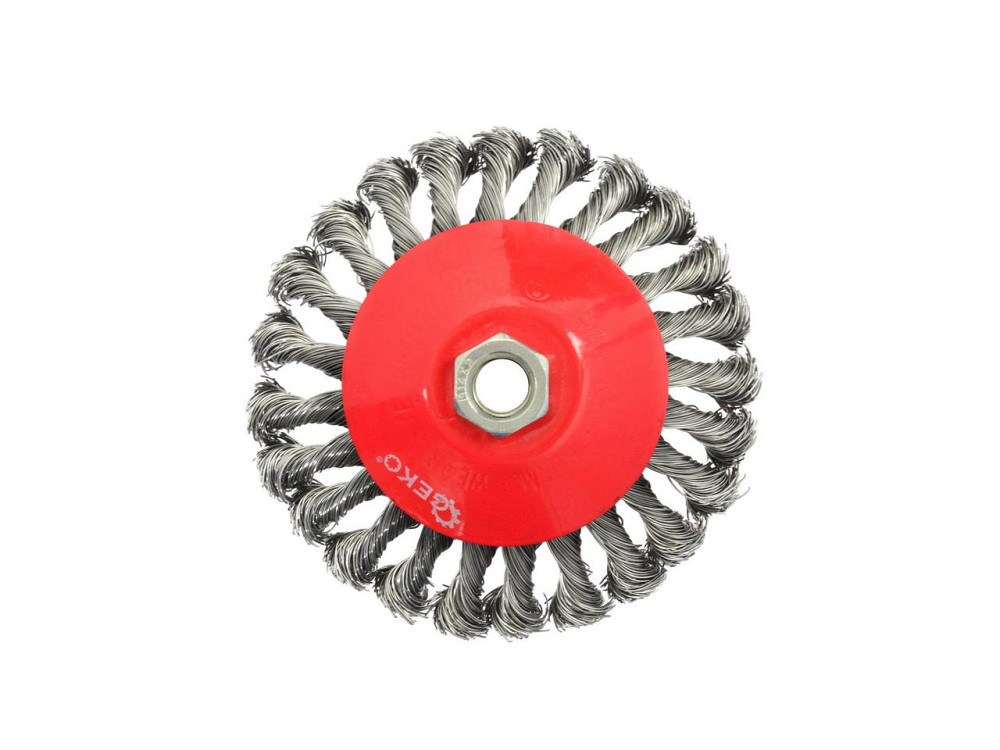 КШМ Щітка дротяна "GEKO" радіальна зі стальних сплетених дротиків 125мм Київ - фото 2