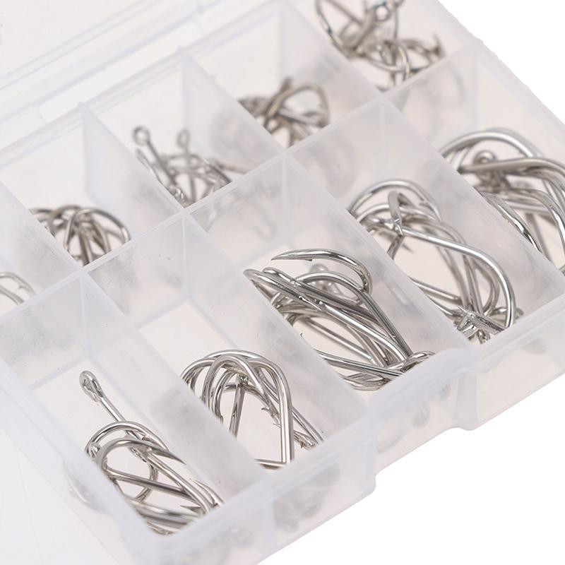 Набір риболовних гачків 100 шт, сріблясті Київ - фото 4