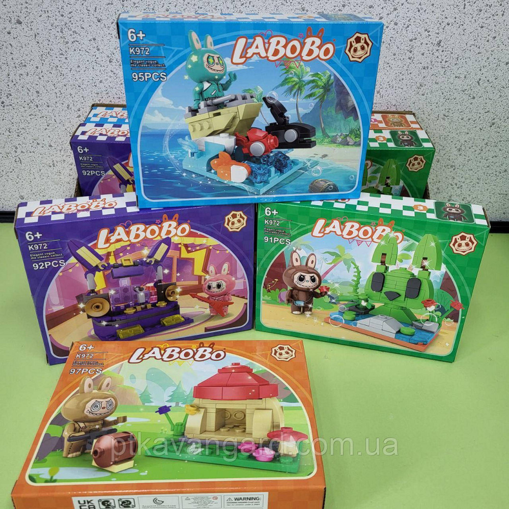 Конструктор лабубу 4в1 375 деталей labubu блоковий 4 набори в блоці K 972 A Хмельницький - фото 1