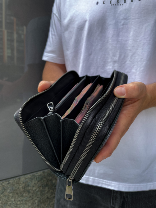 Клатч на дві блискавки з фактурною натуральною шкірою MC-086-5902С Кам'янське - фото 15