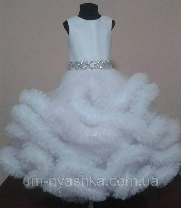 Длинное молочное платье на рост 134-146 Кривой Рог - изображение 1