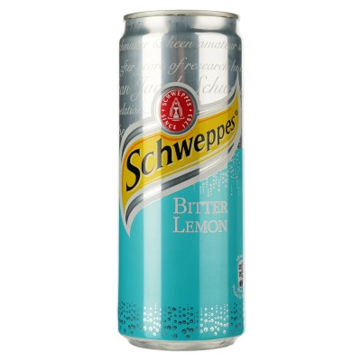 Напиток Schweppes Bitter Lemon Безалкогольный сильногазированный 330 мл (5449000064110) Винница - изображение 1