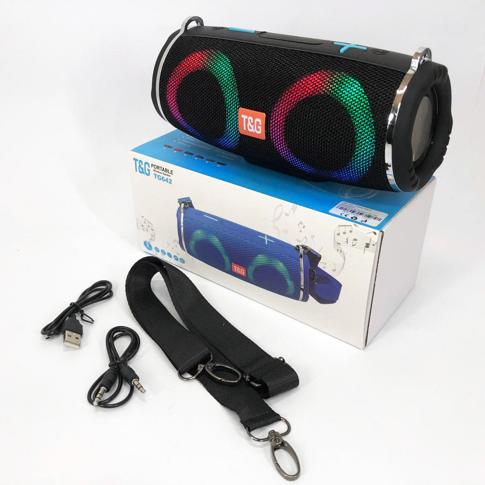 Колонка на акумуляторі зі світломузикою TG642, Якісна Bluetooth колонка Акумуляторна переносна CS-66 Львів - фото 5