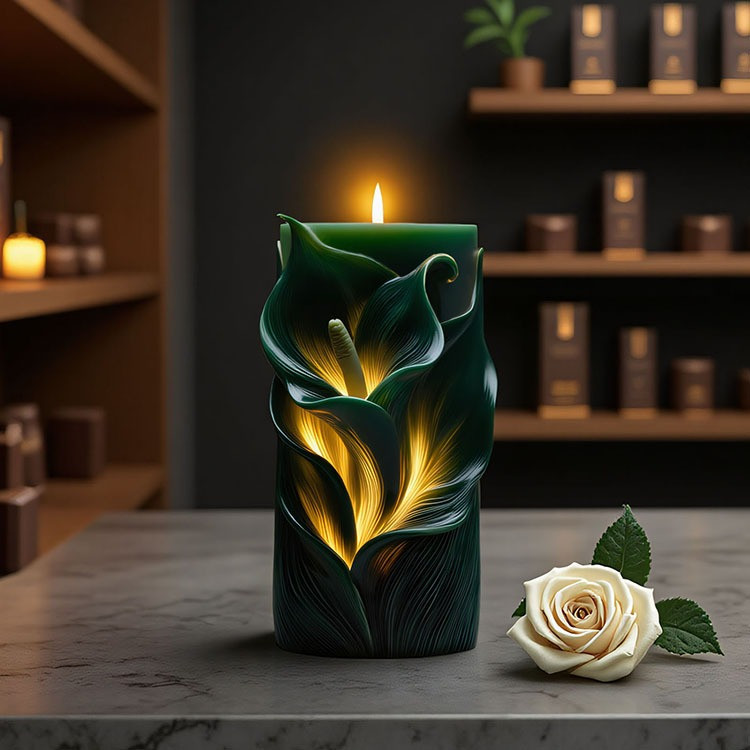 Силіконова форма для виготовлення свічки, молд для виготовлення свічок з соєвого, бджолиного воску і парафіну 73 х 90 х 115 мм Кам'янець-Подільський - фото 4