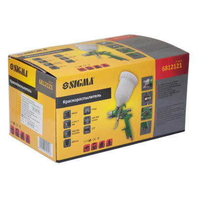 Фарбопульт Sigma HVLP 1.3+1.7 верхній бак (зелений) (6812121) Вінниця - фото 9