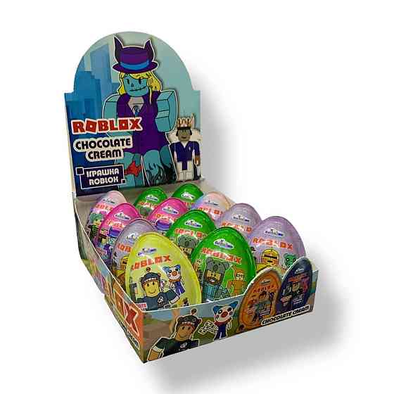 Яйця з сюрпризом Joy ROBLOX (12 шт) – смачний шоколад та іграшка за мотивами Roblox у кожній упаковці Харків