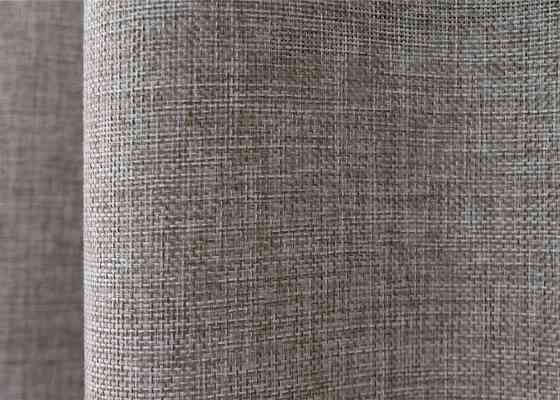 Комплект коротких штор VR-Textil Льон Мішковина № 113ш 130х170 см 2 шт Світло-кавовий (35-0116) Київ