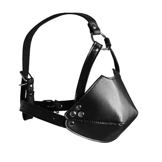 Маска-кляп Head Harness with Mouth Cover and Solid Ball Gag - Black Sex Aura Киев