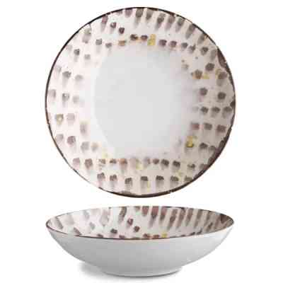 Тарілка G.Benedikt Isabelle глибока 22 см Brown Brush (ISC1922-K0014) Вінниця