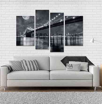 Модульна картина Місто Місяць Art-16_4 Київ