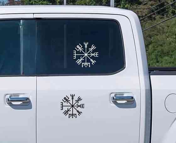 Наклейка на авто Вегвізір 14 см, біла вінілова наклейка на скло та кузов Київ