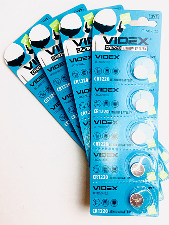 Батарейка літієва VIDEX CR1220 5 pcs BLISTER CARD Київ - фото 1