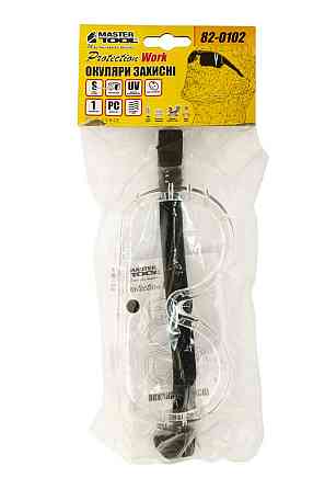 Окуляри закриті MASTERTOOL ПАНОРАМА-102 ANTI-SCRATCH оправа силікон вентиляційні отвори l клас прозорі 82-0102 Коломия