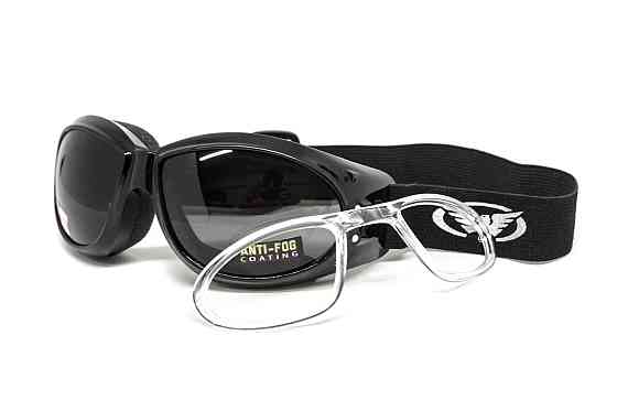 Окуляри захисні з ущільнювачем Global Vision Eliminator RX (gray) Anti-Fog, сірі з діоптричною вставкою Запоріжжя