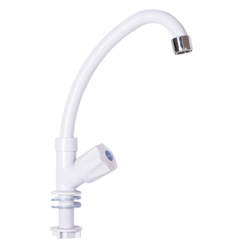 Монокран для умывальника Zerix Mono 021 білий з високим виливом (ZX3036) Чернівці - фото 1