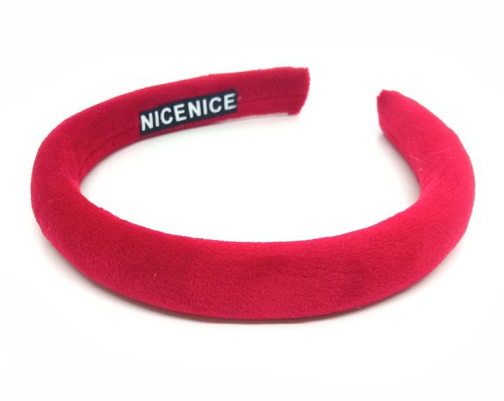 Обруч на голову червоний замшевий Київ - фото 1