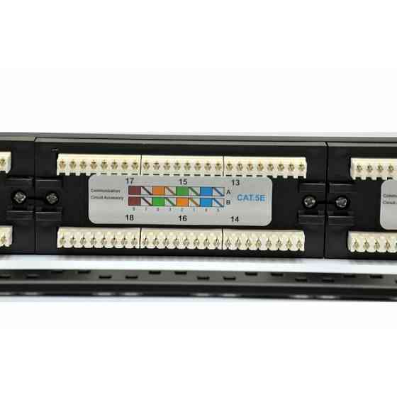 Патч-панель CMS 19" 24хRJ-45 UTP, кат. 5e з організатором кабелю Київ