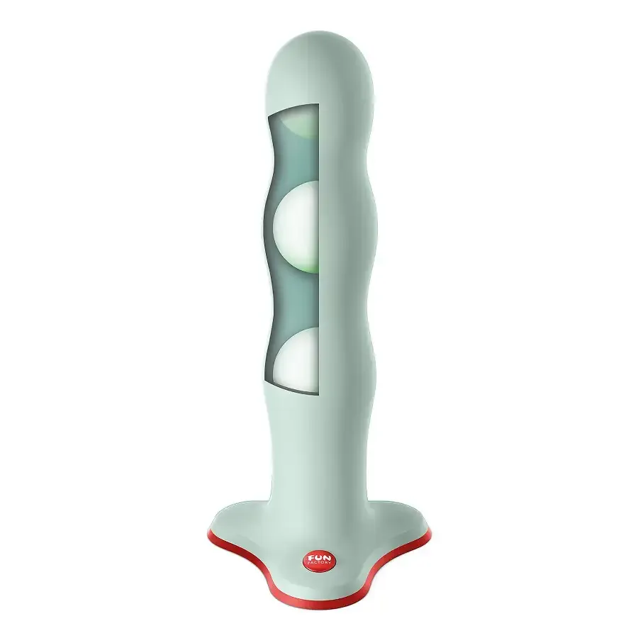 Фалоімітатор Fun Factory BOUNCER Light Green, кульки всередині, ефект вібрації, діаметр 3,9 см Львів - фото 7