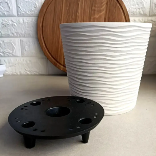 Вазон Ф'южн зі вставкою 20*18см низький біла троянда Алеана Житомир - изображение 3