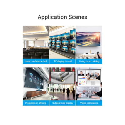 Кабель HDMI M - M, 8.0 м, V2.0, Engineering 4K 60Гц 18Gbps HD 7.1  PVC Black Vention Винница - изображение 2