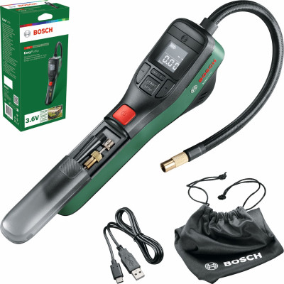 Автомобільний компресор Bosch EasyPump, 3.6V, 3Ah, 10.3 бар, 10 л/хв, 0.4кг (0.603.947.000) Вінниця - фото 1